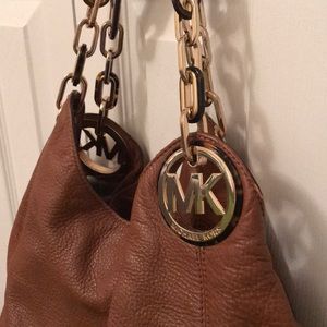 Michael Kors brown hobo satchel